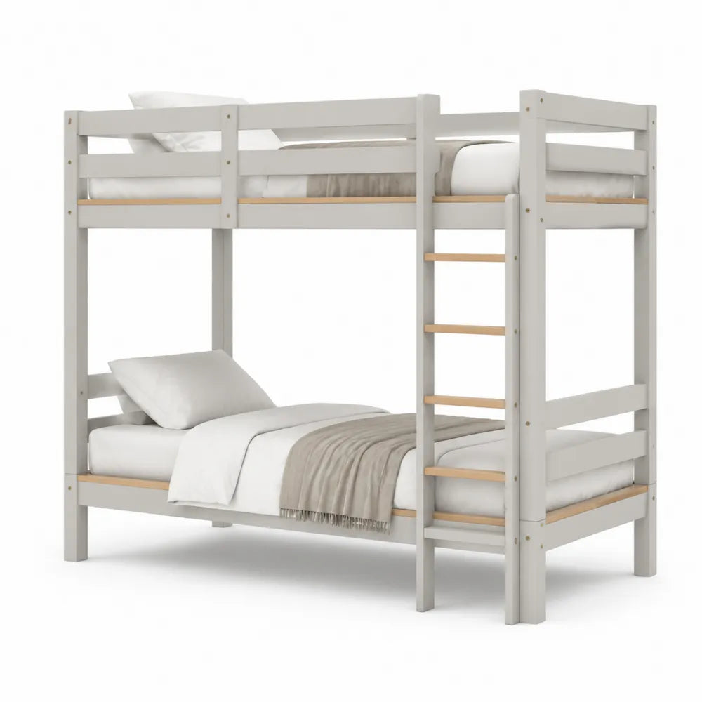 Etagenbett Kinderbett Doppelstockbett Kiefernholz Weiß 90 x 200 cm
